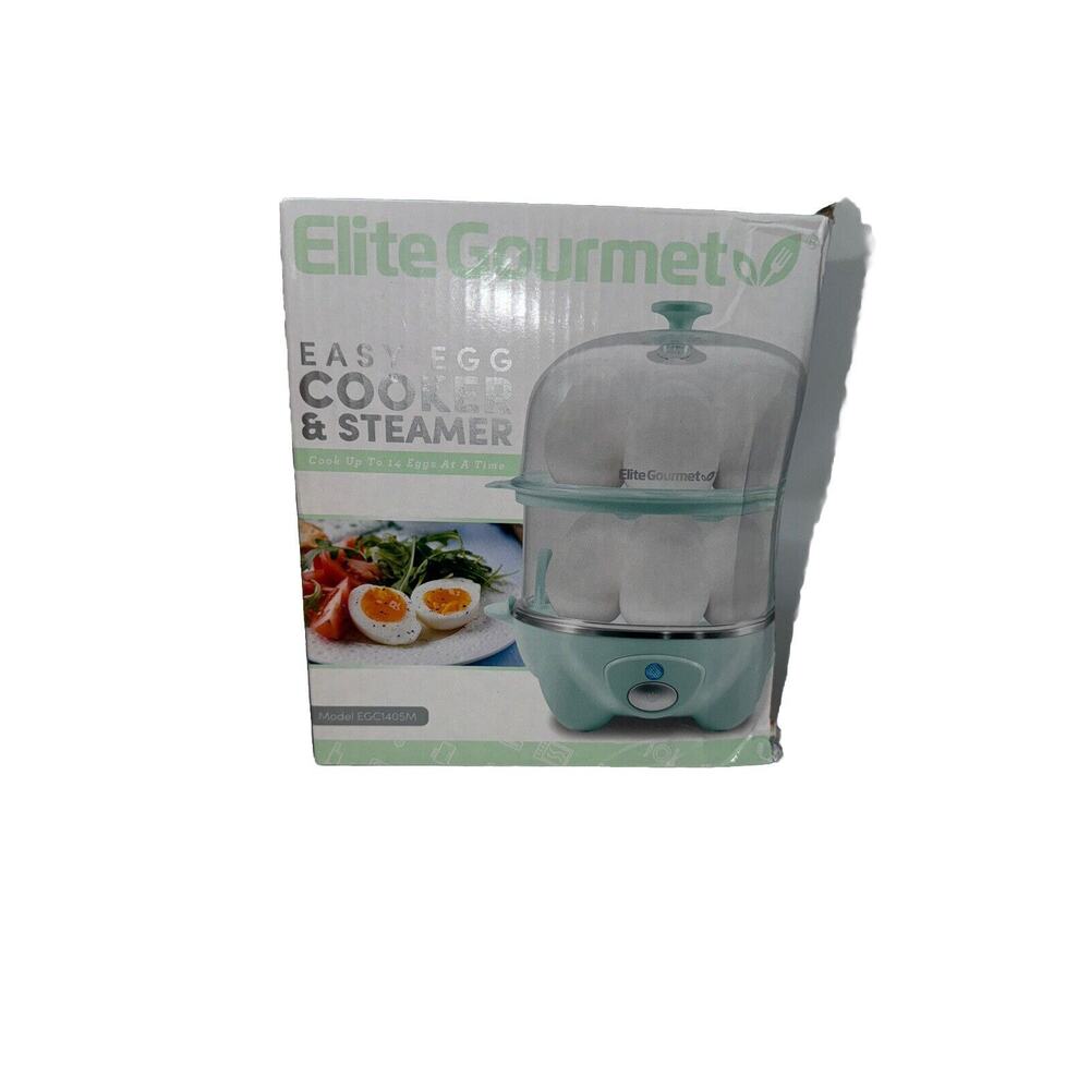Elite Gourmet 2 Tiered Rapid Egg Cooker Cook Up To 14 Eggs New In Box EGC1405M